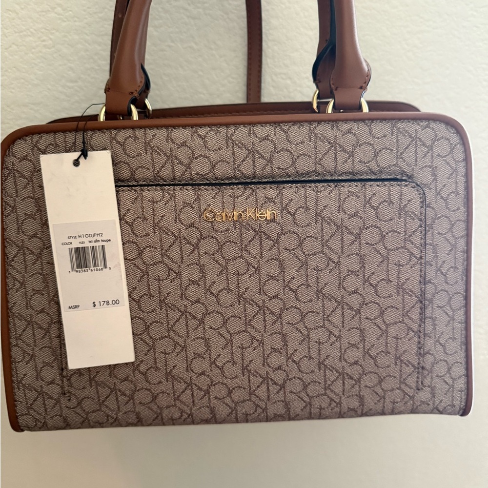 Calvin Klein Tan Monogram Tote